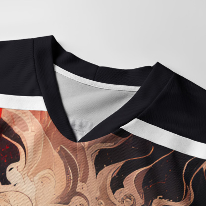 Tokyo-Tiger Obsidian Dragon Crimson Sky Long-Sleeve Hockey Jersey