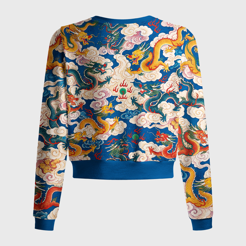 Tokyo-Tiger Celestial Dragons In Clouds Women's Lightweight Cardigan