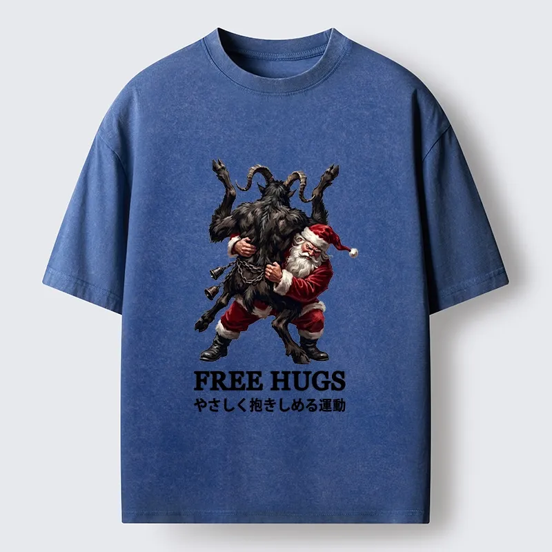 Tokyo-Tiger Free Monster Hugs Washed T-Shirt