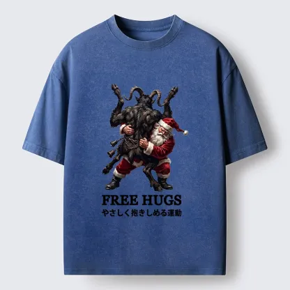 Tokyo-Tiger Free Monster Hugs Washed T-Shirt