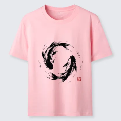 Tokyo-Tiger Ink Koi Fish Circle Classic T-Shirt