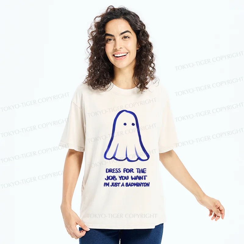 Tokyo-Tiger Funny Ghost Washed T-Shirt