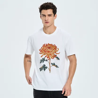 Tokyo-Tiger Japanese Chrysanthemum Flower Classic T-Shirt