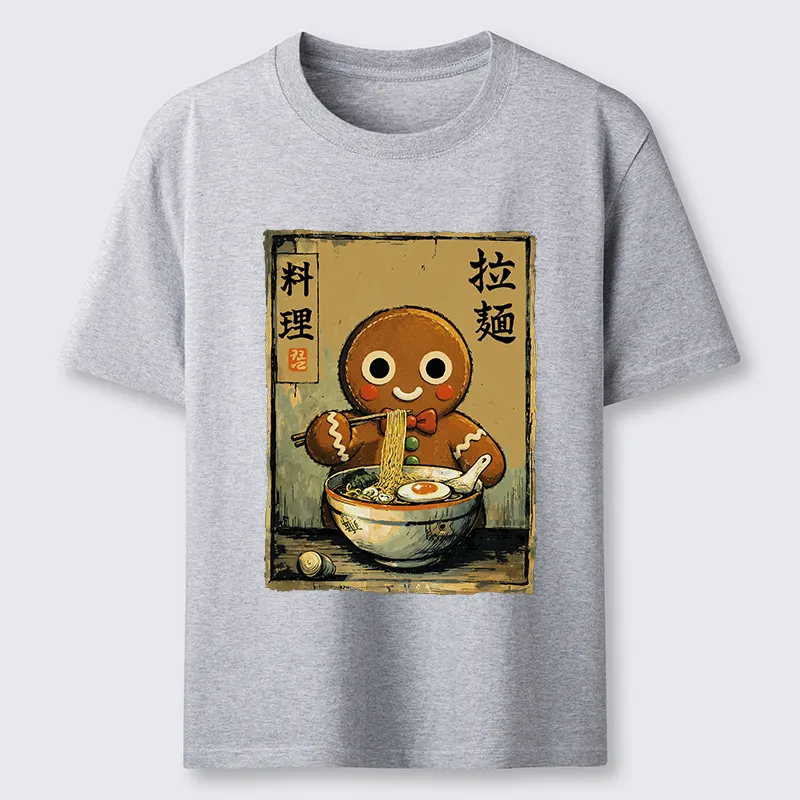 Tokyo-Tiger Funny Gingerbread Eating Ramen Classic T-Shirt