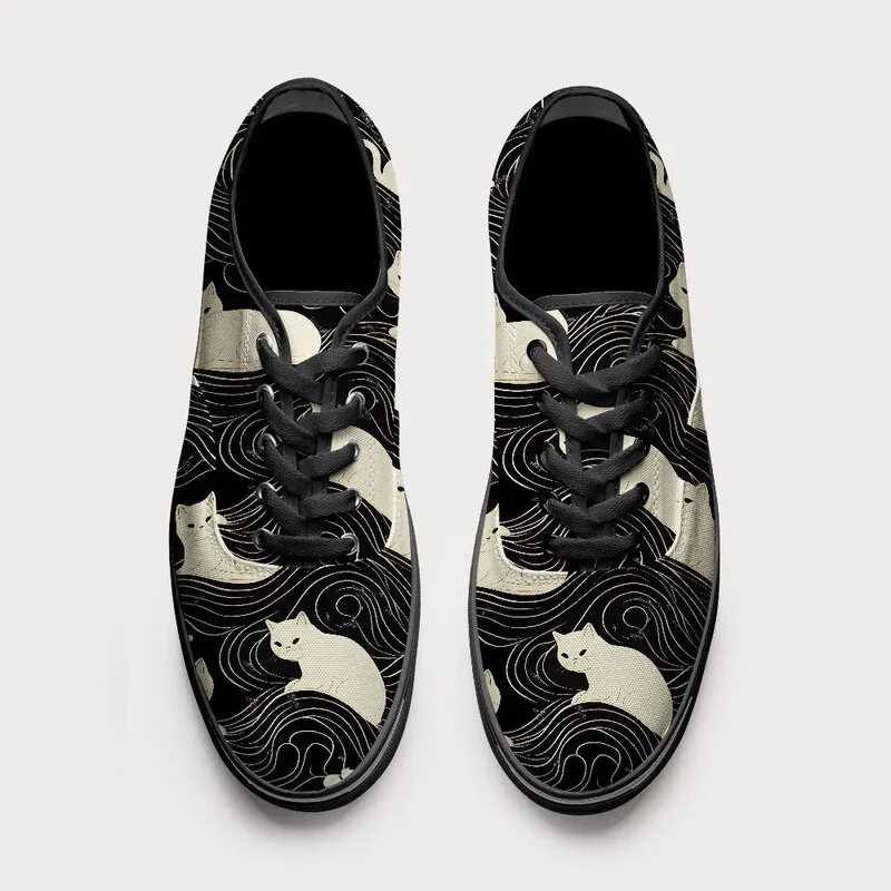 Tokyo-Tiger Mysterious Cat Canvas Shoes