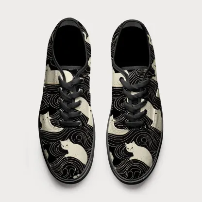 Tokyo-Tiger Mysterious Cat Canvas Shoes
