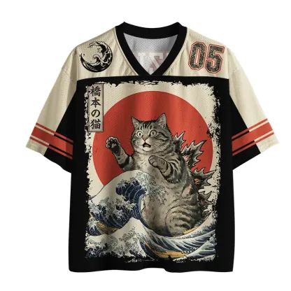 Tokyo-Tiger Catzilla Is Causing Destruction Mesh Jersey