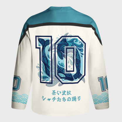 Tokyo-Tiger Dance Of Orcas Long-Sleeve Hockey Jersey