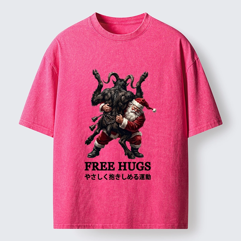 Tokyo-Tiger Free Monster Hugs Washed T-Shirt