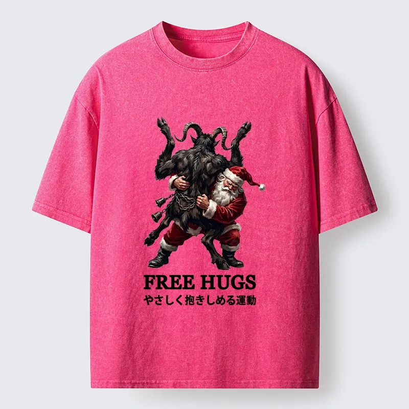 Tokyo-Tiger Free Monster Hugs Washed T-Shirt