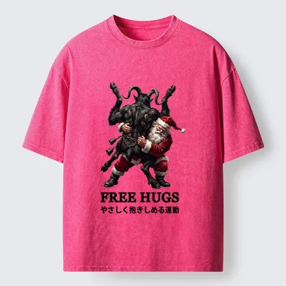 Tokyo-Tiger Free Monster Hugs Washed T-Shirt