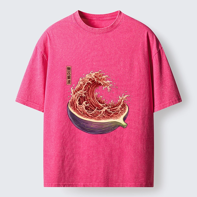 Tokyo‑Tiger Funny Fruit Wave Washed T‑Shirt