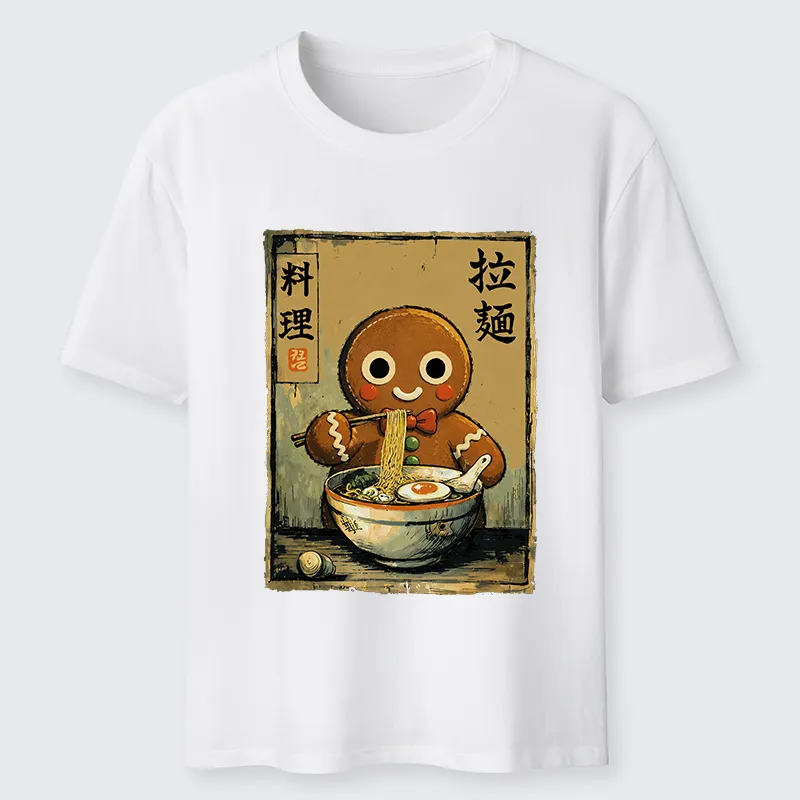 Tokyo-Tiger Funny Gingerbread Eating Ramen Classic T-Shirt