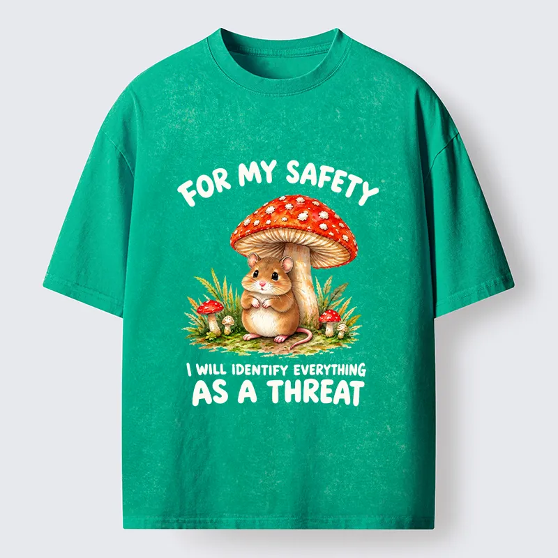 Tokyo-Tiger Wary Little Forest Mouse Meme Washed T-Shirt