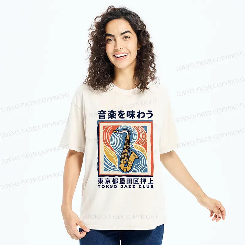 Tokyo-Tiger Tokyo Music Washed T-Shirt