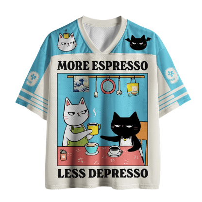 Tokyo-Tiger More Espresso Less Depresso Mesh Jersey