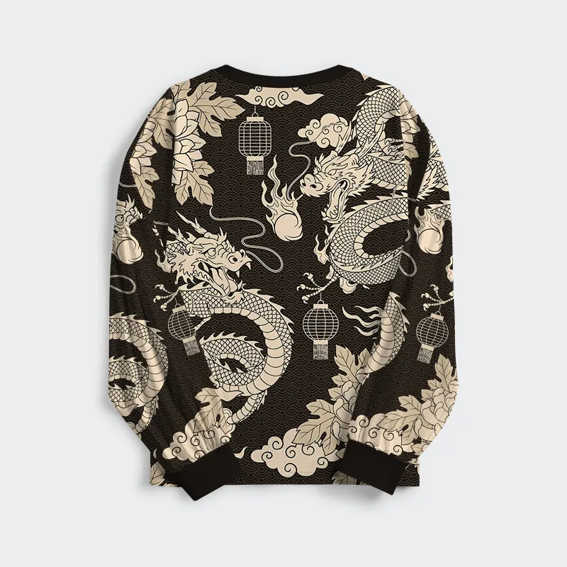 Tokyo-Tiger Two Dragons Playing With A Pearl Family Pajama Sets