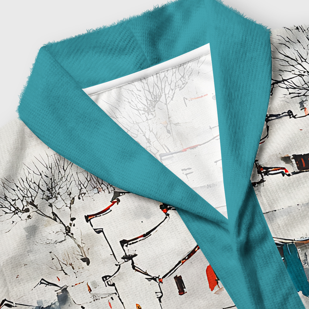 Tokyo-Tiger The White Of Winter Shawl Collar Cardigan