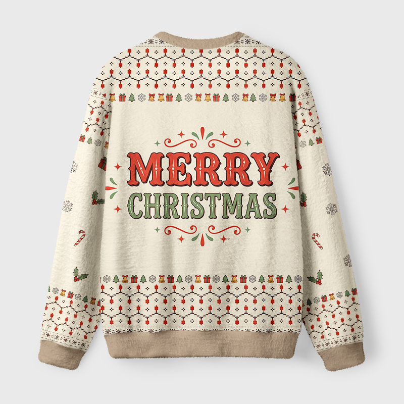 Tokyo-Tiger Is This Jolly Enough Grumpy Raccoon Fuzzy Christmas Ugly Sweatshirt