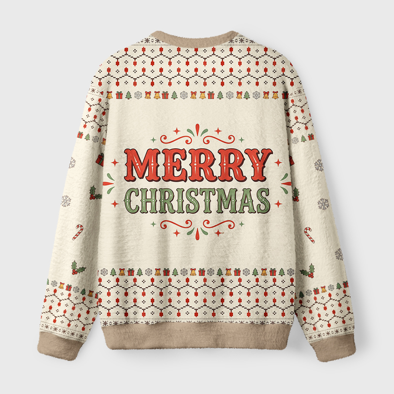 Tokyo-Tiger Is This Jolly Enough Grumpy Raccoon Fuzzy Christmas Ugly Sweatshirt