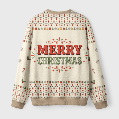 Tokyo-Tiger Is This Jolly Enough Grumpy Raccoon Fuzzy Christmas Ugly Sweatshirt