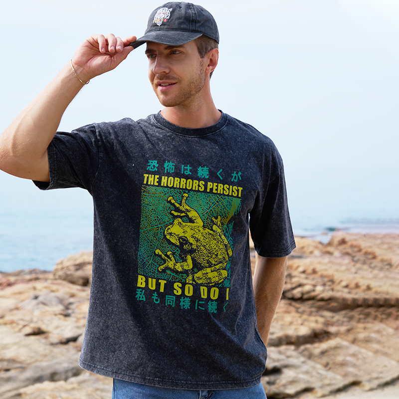 Tokyo-Tiger The Horrors Persist Frog Washed T-Shirt