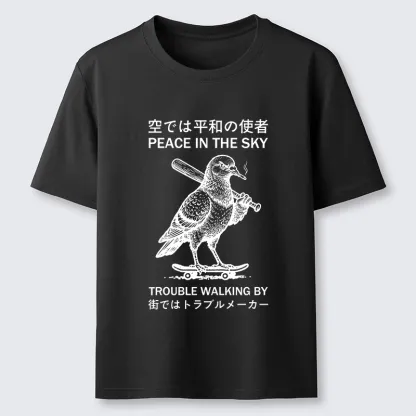 Tokyo-Tiger Funny Rebel Skate Pigeon Classic T-Shirt