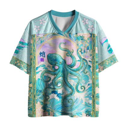 Tokyo-Tiger Gilded Sakura Ocean Octopus Mesh Jersey