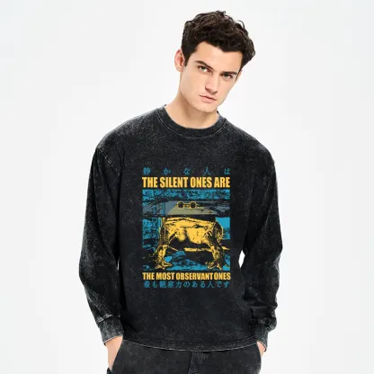 Tokyo-Tiger Silent Frog Japanese Washed Long Sleeve T-Shirt