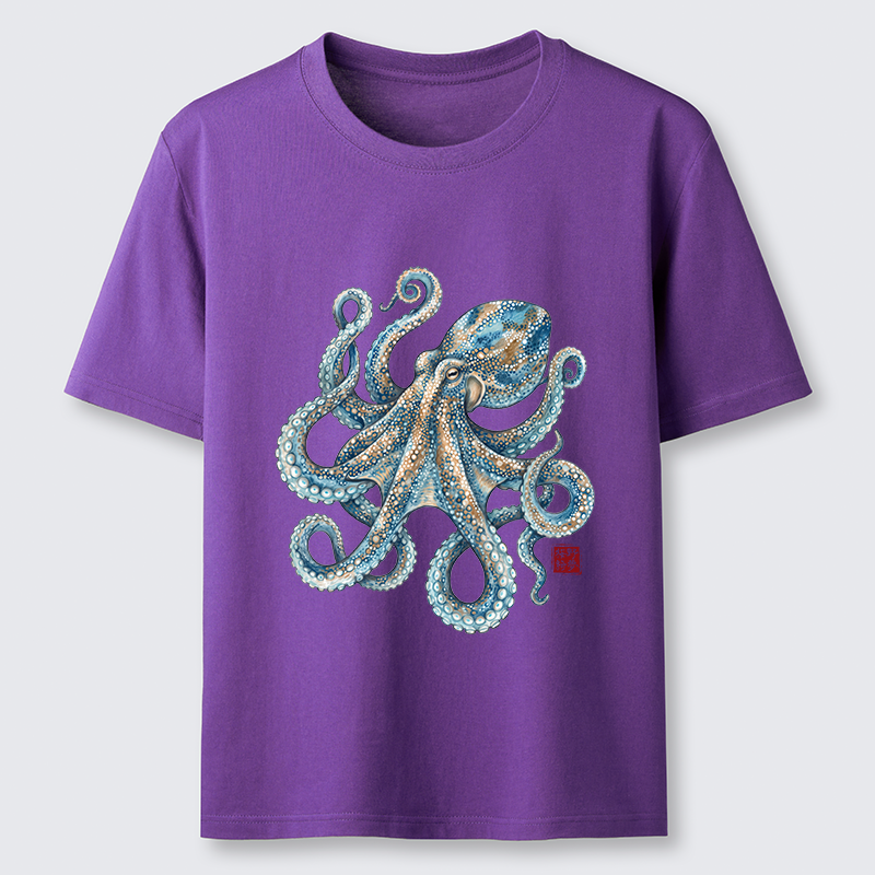 Tokyo-Tiger Ocean Octopus Art Classic T-Shirt