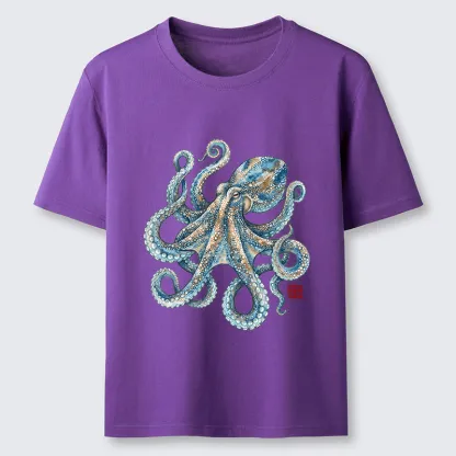Tokyo-Tiger Ocean Octopus Art Classic T-Shirt