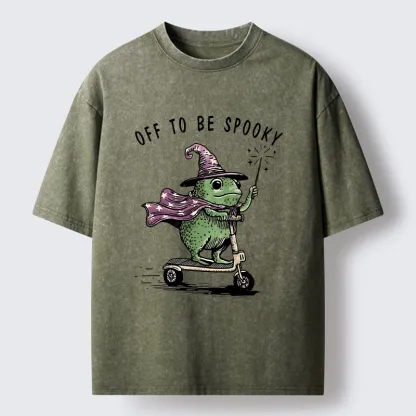Tokyo‑Tiger Heading To Halloween Washed T‑Shirt