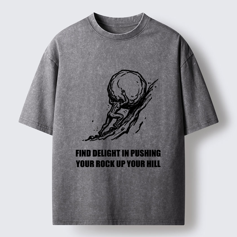 Tokyo-Tiger Rock Pushing Meme Washed T-Shirt