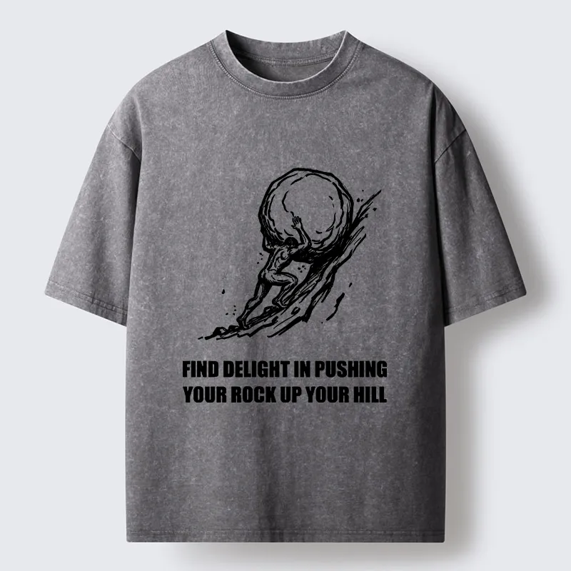 Tokyo-Tiger Rock Pushing Meme Washed T-Shirt
