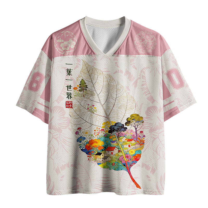 Tokyo-Tiger One Leaf Holds A Tiny Colorful World Mesh Jersey