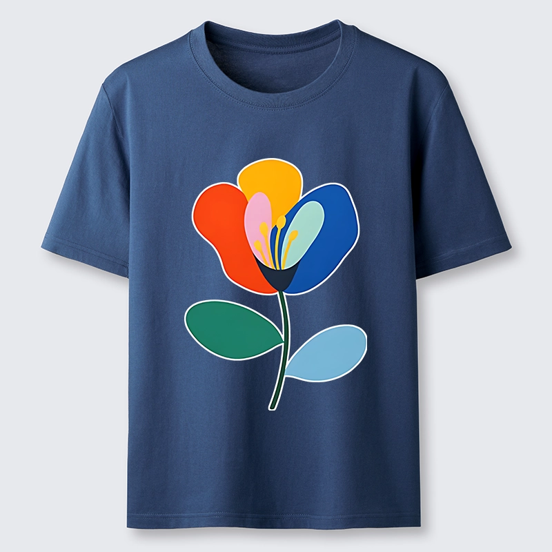 Tokyo-Tiger Retro Flower Print Classic T-Shirt
