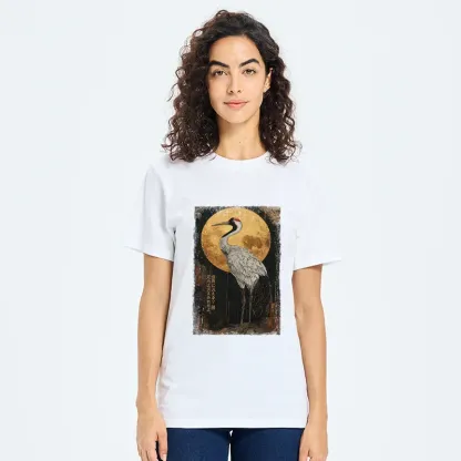 Tokyo-Tiger Vintage Japanese Crane Kanji Classic T-Shirt