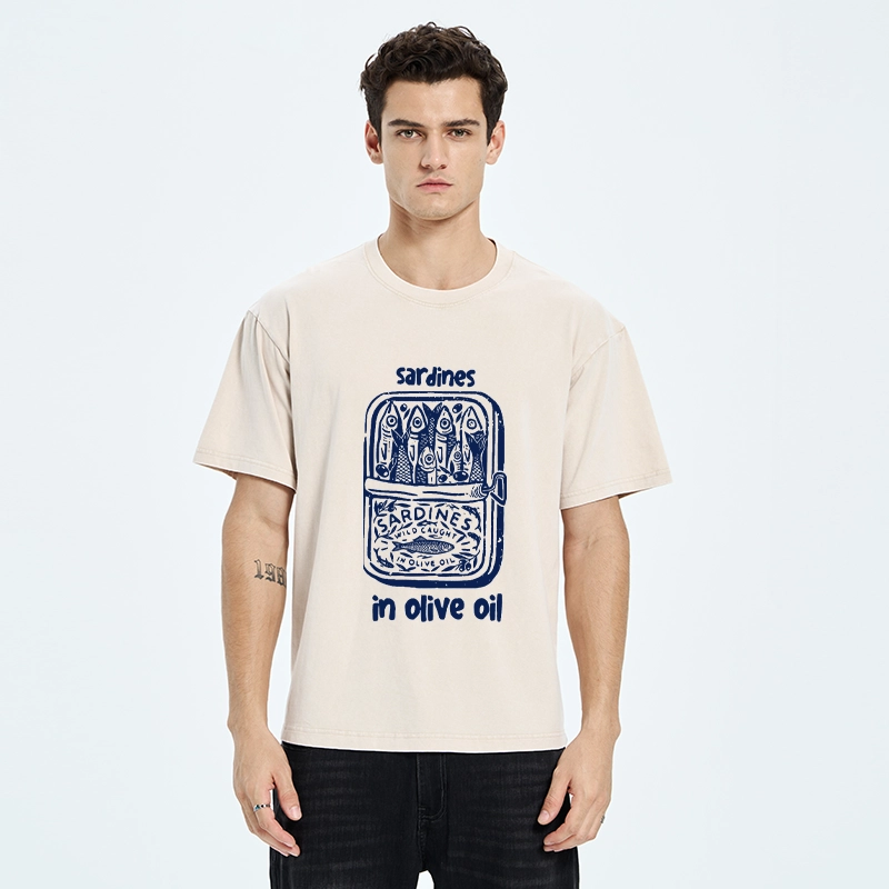 Tokyo-Tiger Tiny Fish Big Flavor Washed T-Shirt
