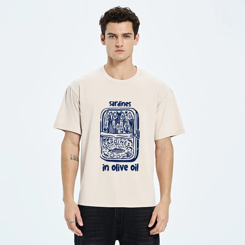 Tokyo-Tiger Tiny Fish Big Flavor Washed T-Shirt