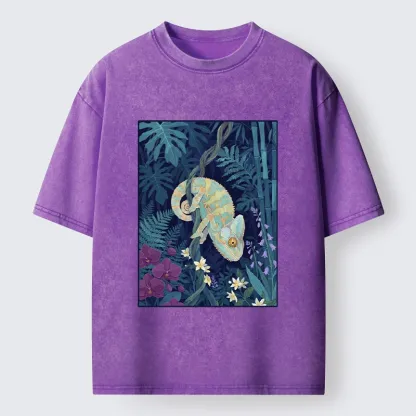 Tokyo-Tiger Jungle Chameleon Washed T-Shirt
