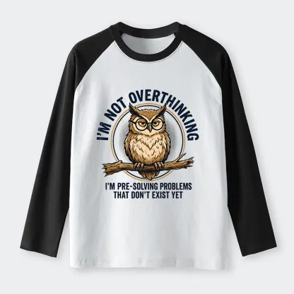Tokyo-Tiger Overthink Master Owl Raglan Long Sleeve T-shirt