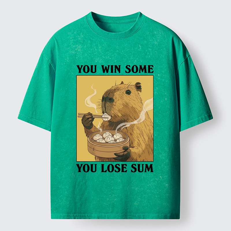 Tokyo‑Tiger Meme Capybara Snack Washed T‑Shirt