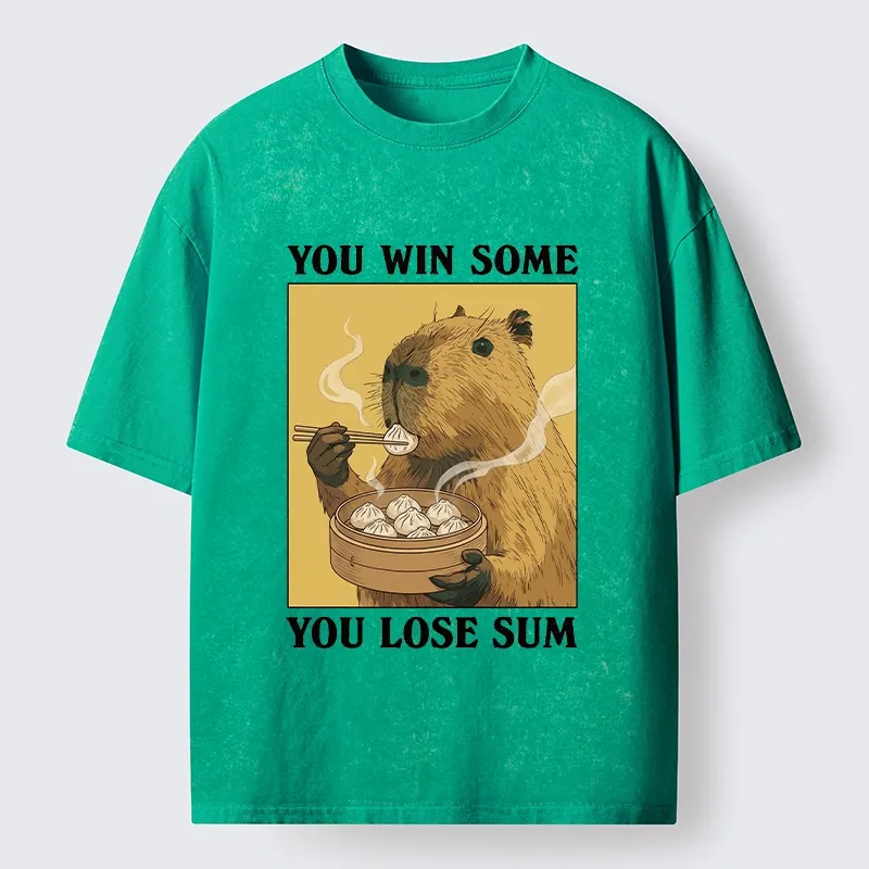 Tokyo‑Tiger Meme Capybara Snack Washed T‑Shirt