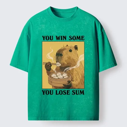 Tokyo‑Tiger Meme Capybara Snack Washed T‑Shirt