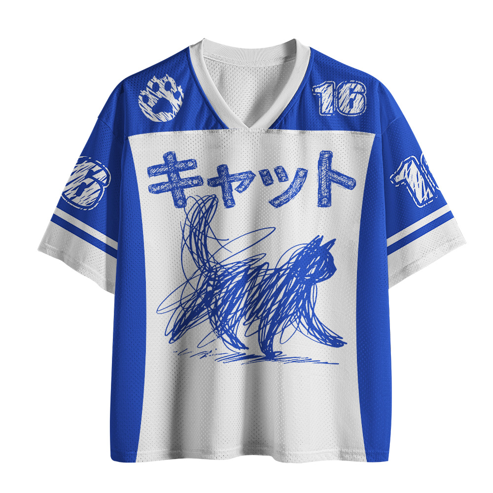Tokyo-Tiger Minimalist Line Cat Mesh Jersey