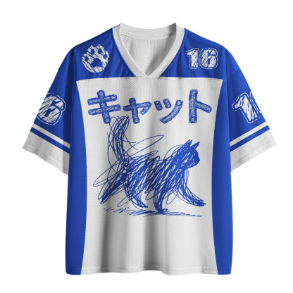 Tokyo-Tiger Minimalist Line Cat Mesh Jersey