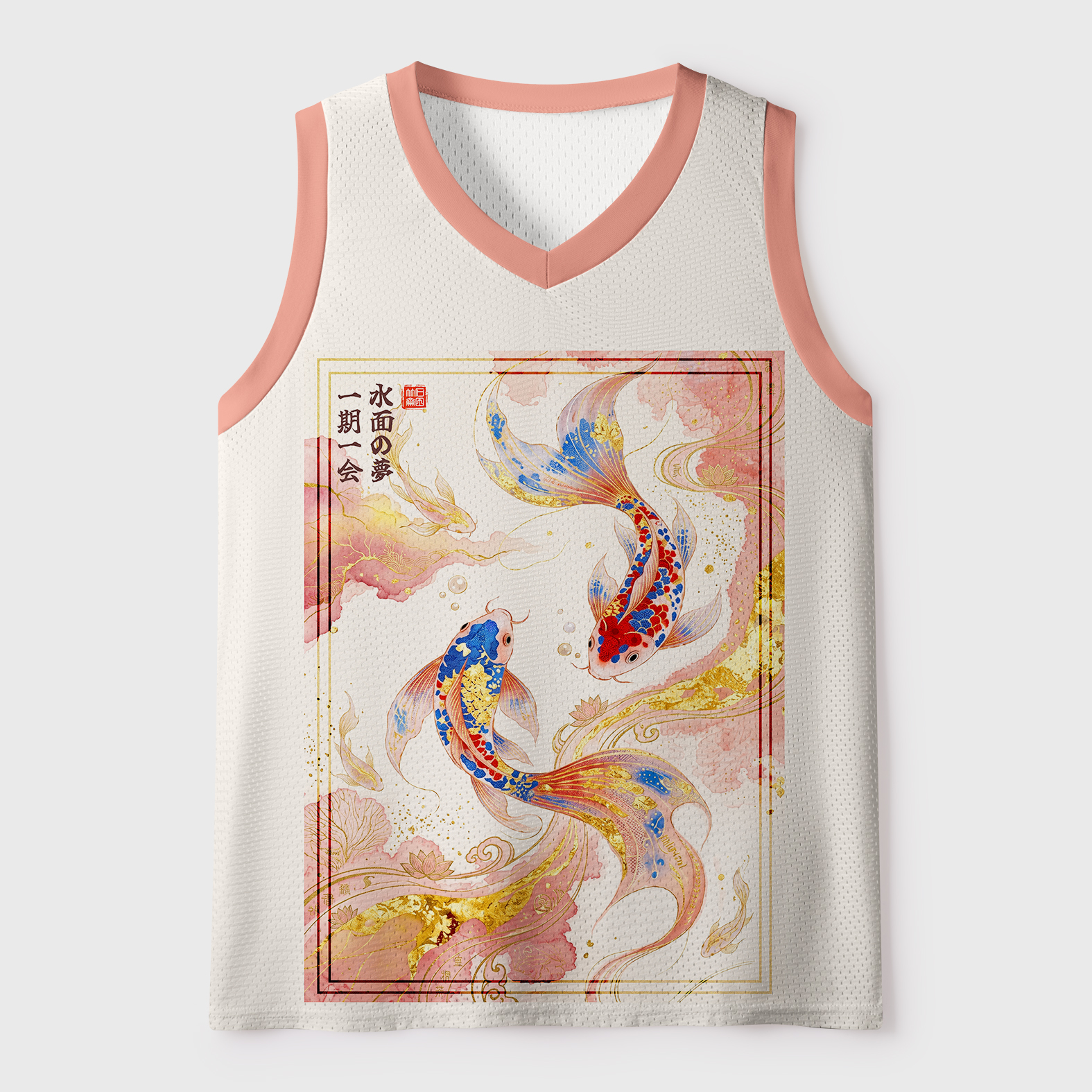 Tokyo-Tiger Dream Of The Golden Koi Mesh Tank Top