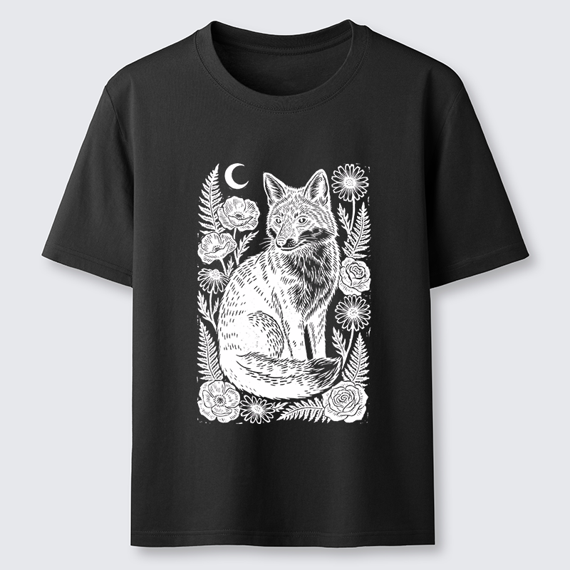 Tokyo-Tiger Wild Fox Floral Vibe Classic T-Shirt
