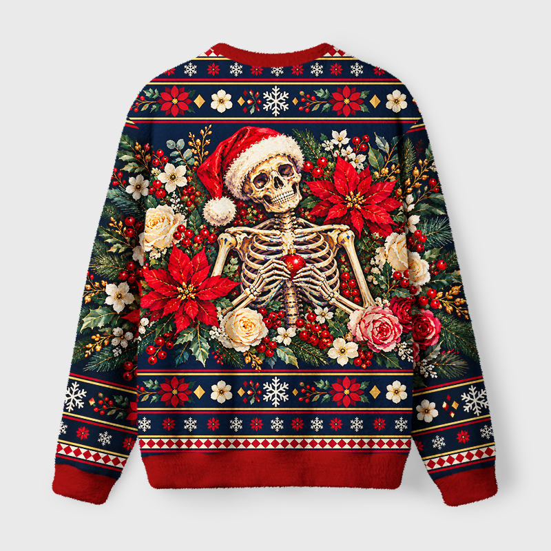 Tokyo-Tiger Skeleton Lying Amidst A Pile Of Gifts Christmas Ugly Sweatshirt
