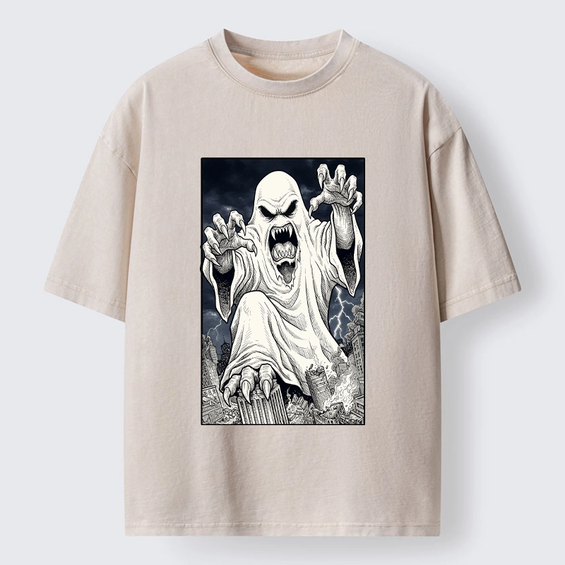 Tokyo‑Tiger Spooky Ghost Monster Washed T‑Shirt